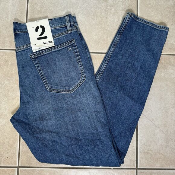 rag & bone Other - $250 NEW Rag & Bone Fit 2 Men's 33x32 Blue Malibu Wash Slim Leg Jeans